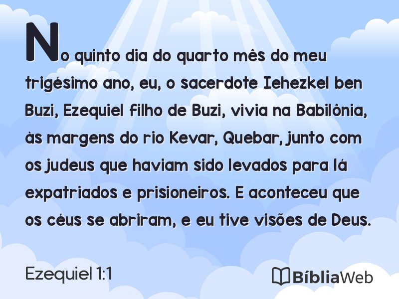 Ezequiel 1:1 em imagem para compartilhar