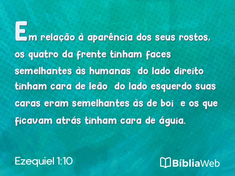 Ezequiel 1:10 em imagem para compartilhar