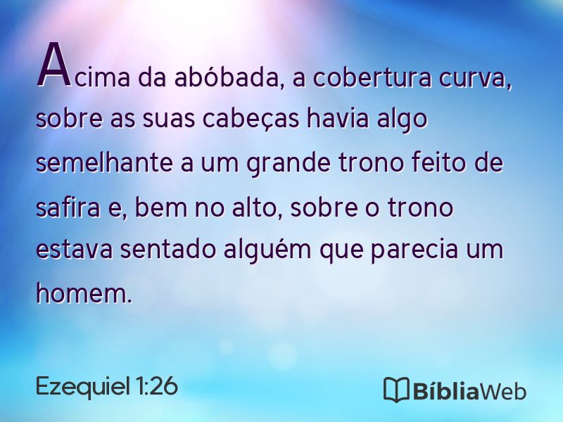 Ezequiel 1:26 em imagem para compartilhar