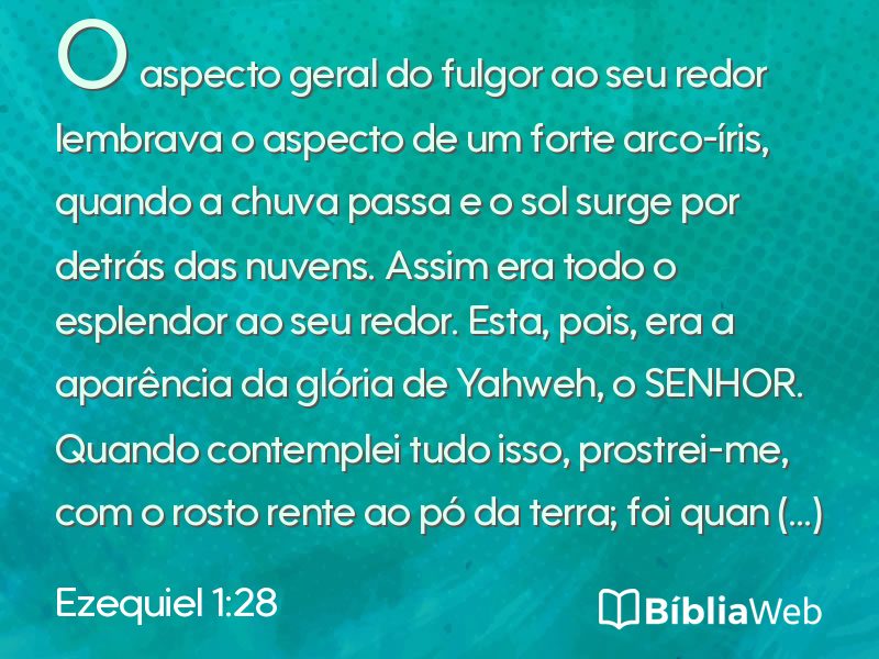 Ezequiel 1:28 em imagem para compartilhar