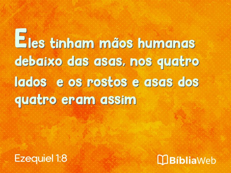 Ezequiel 1:8 em imagem para compartilhar