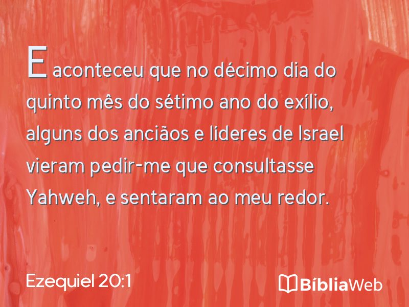 Ezequiel 20:1 em imagem para compartilhar