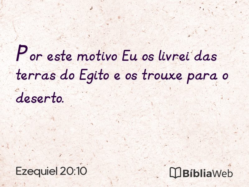 Ezequiel 20:10 em imagem para compartilhar