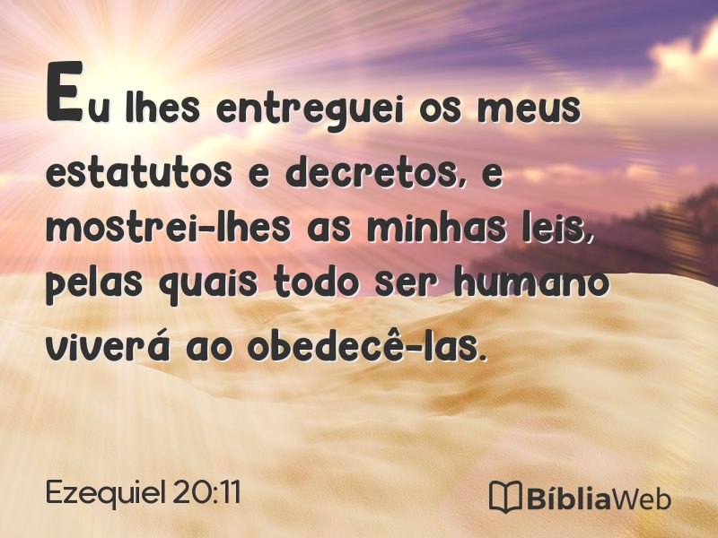Ezequiel 20:11 em imagem para compartilhar