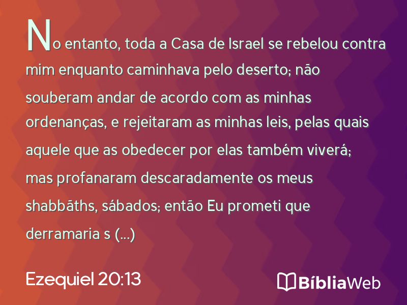 Ezequiel 20:13 em imagem para compartilhar