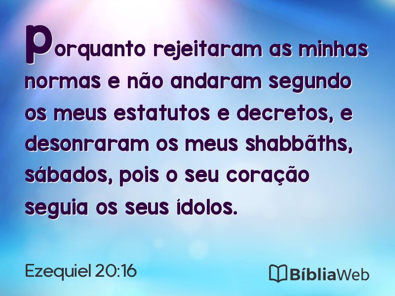 Ezequiel 20:16 em imagem para compartilhar