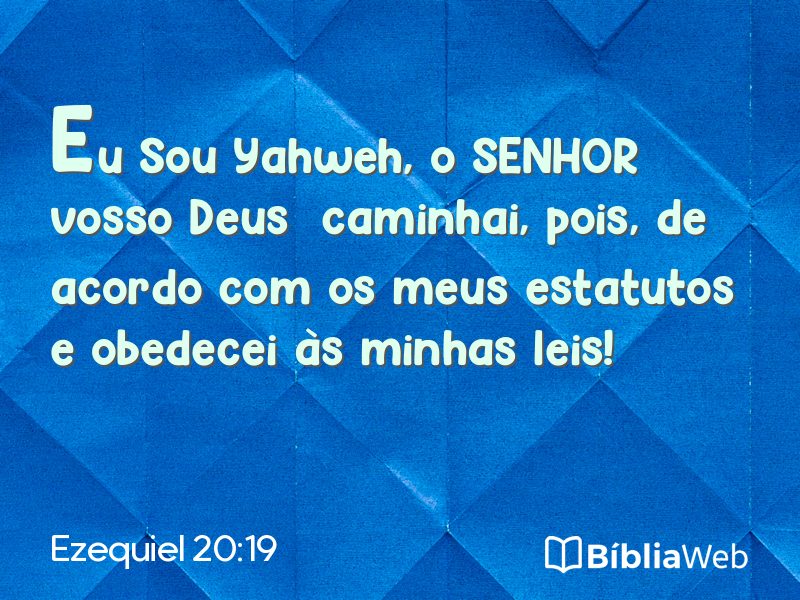 Ezequiel 20:19 em imagem para compartilhar