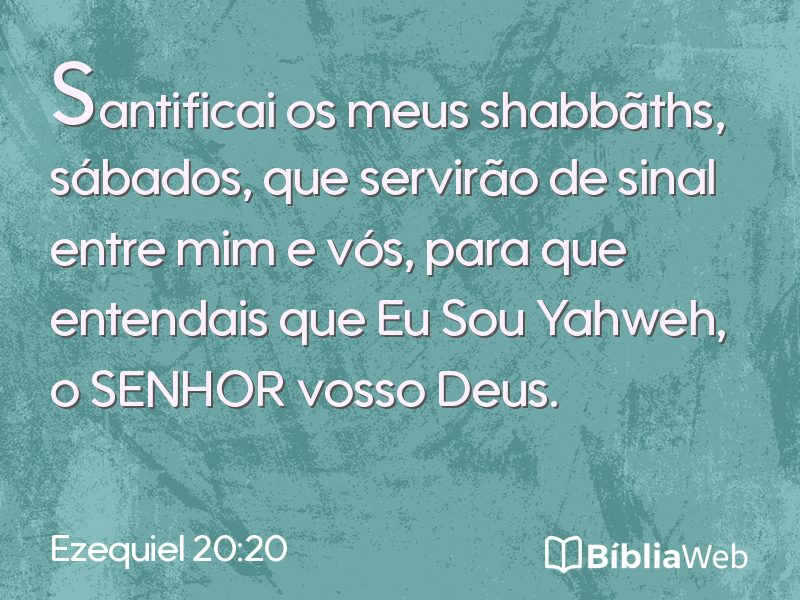 Ezequiel 20:20 em imagem para compartilhar