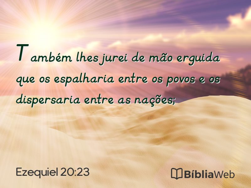 Ezequiel 20:23 em imagem para compartilhar