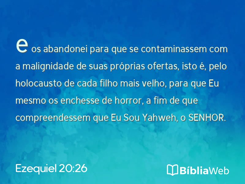 Ezequiel 20:26 em imagem para compartilhar
