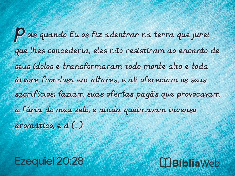 Ezequiel 20:28 em imagem para compartilhar