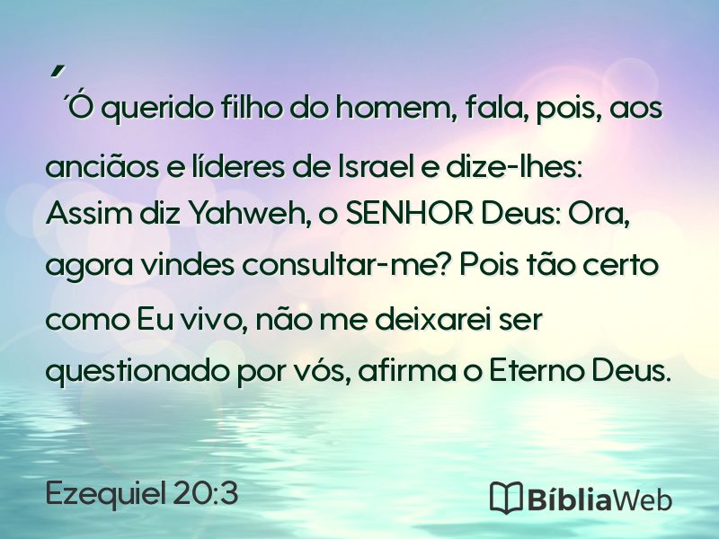 Ezequiel 20:3 em imagem para compartilhar