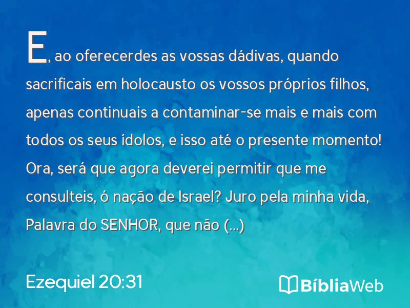 Ezequiel 20:31 em imagem para compartilhar