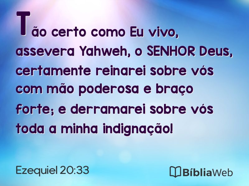 Ezequiel 20:33 em imagem para compartilhar