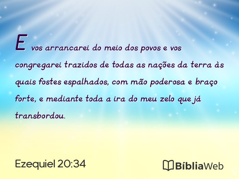 Ezequiel 20:34 em imagem para compartilhar
