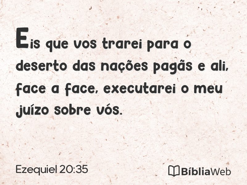 Ezequiel 20:35 em imagem para compartilhar