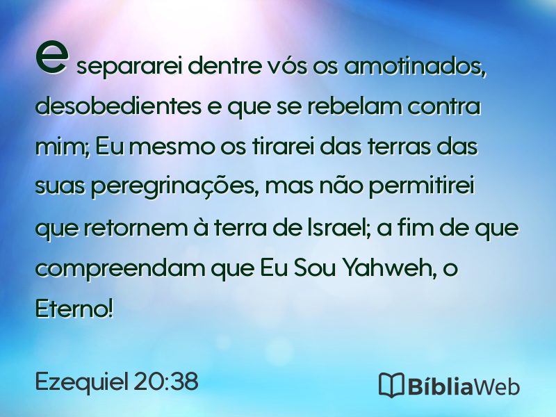 Ezequiel 20:38 em imagem para compartilhar