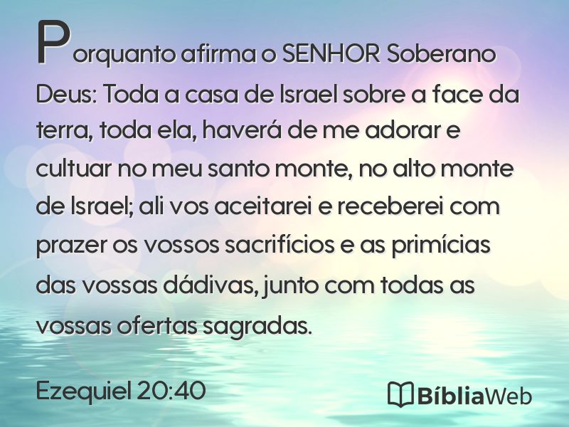 Ezequiel 20:40 em imagem para compartilhar