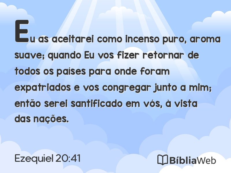 Ezequiel 20:41 em imagem para compartilhar