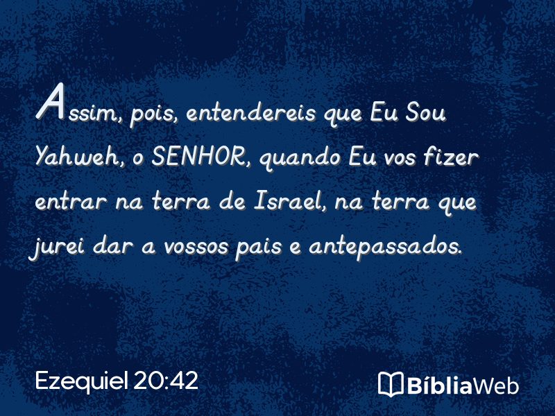 Ezequiel 20:42 em imagem para compartilhar