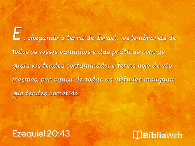 Ezequiel 20:43 em imagem para compartilhar