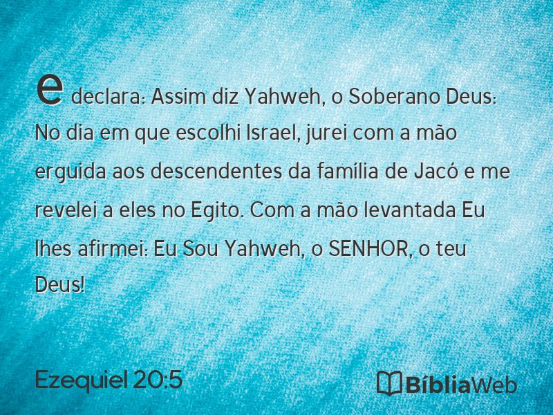 Ezequiel 20:5 em imagem para compartilhar