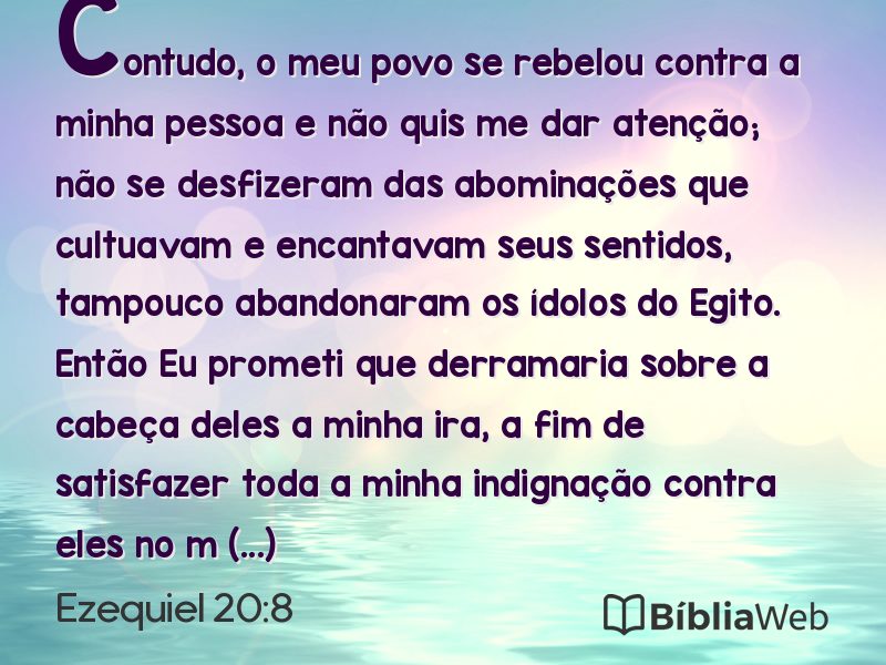 Ezequiel 20:8 em imagem para compartilhar