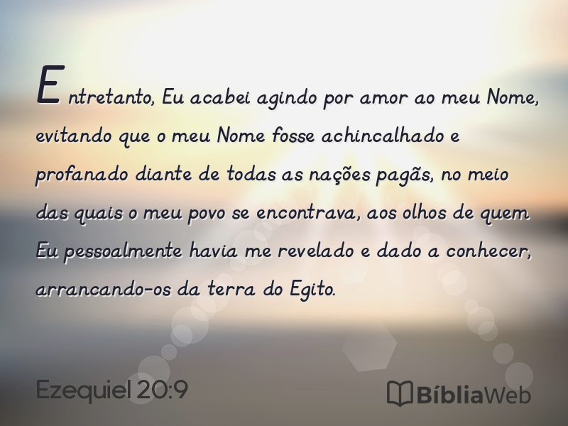 Ezequiel 20:9 em imagem para compartilhar