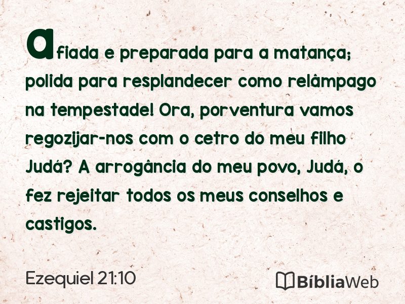 Ezequiel 21:10 em imagem para compartilhar