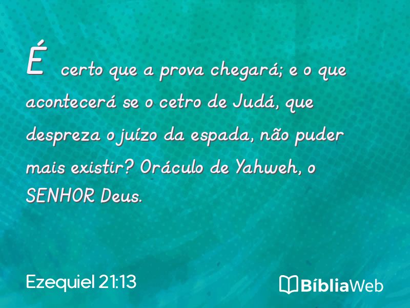 Ezequiel 21:13 em imagem para compartilhar
