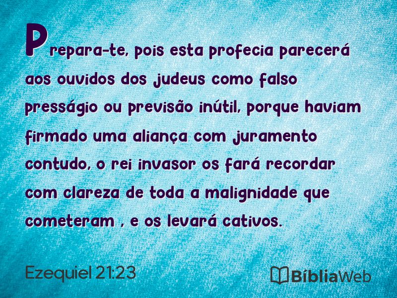 Ezequiel 21:23 em imagem para compartilhar