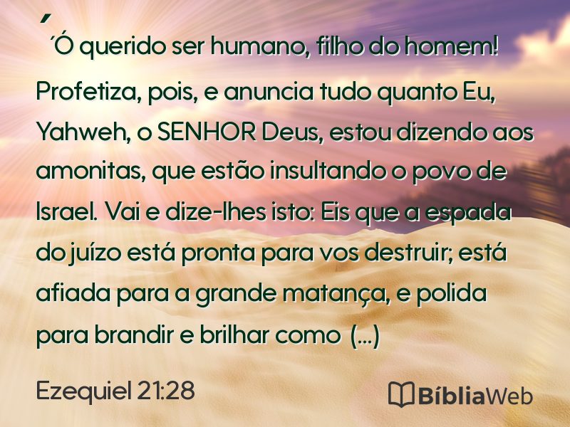 Ezequiel 21:28 em imagem para compartilhar