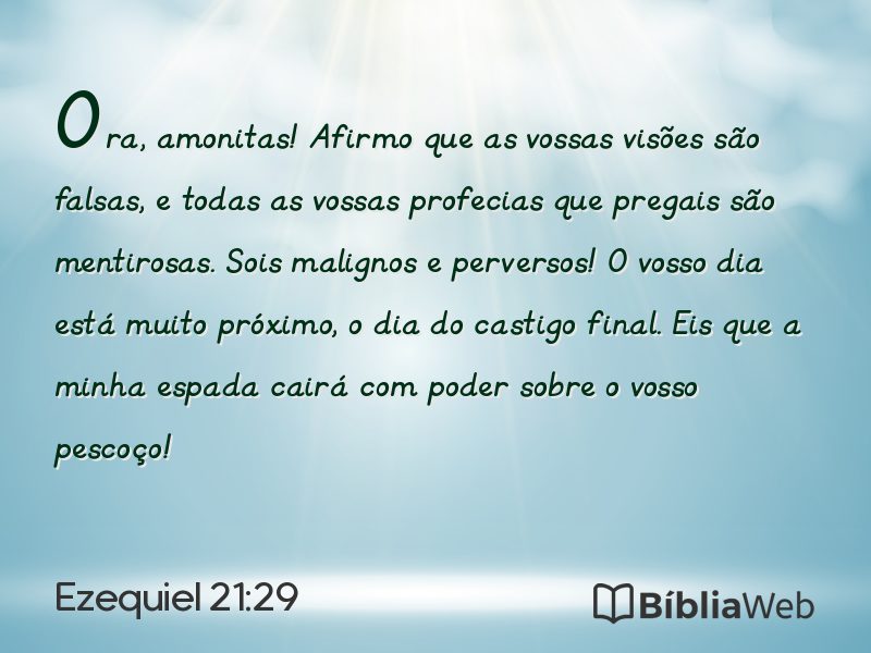 Ezequiel 21:29 em imagem para compartilhar