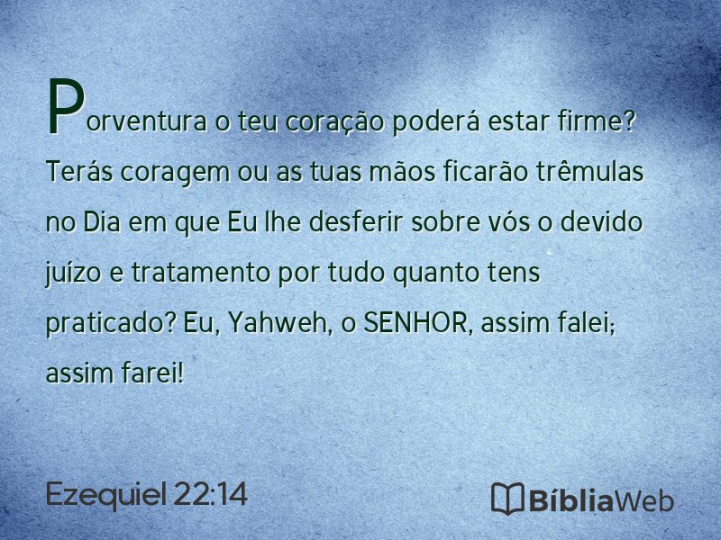 Ezequiel 22:14 em imagem para compartilhar