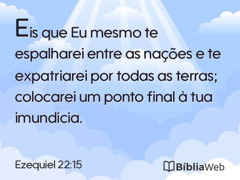 Ezequiel 22:15 em imagem para compartilhar
