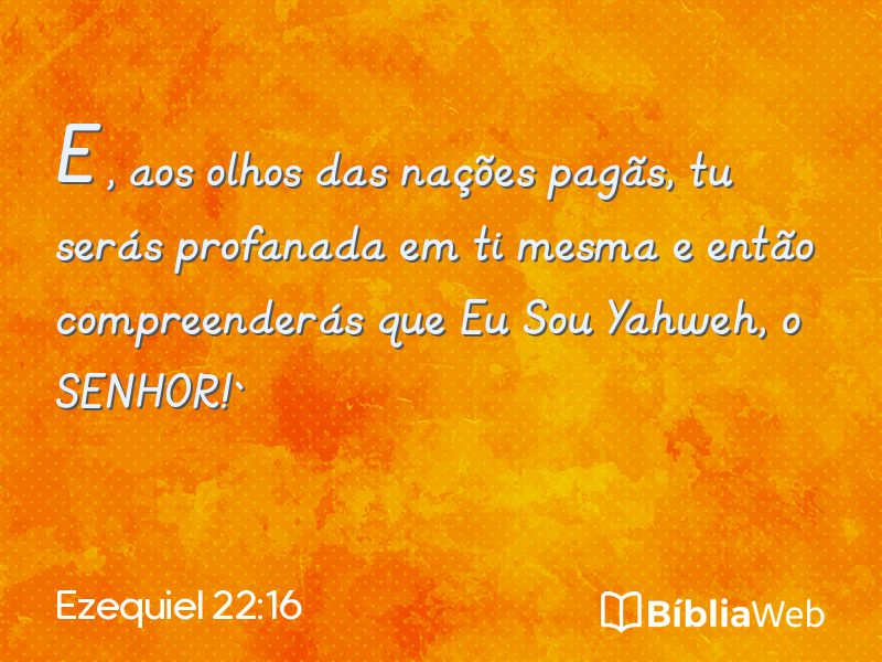 Ezequiel 22:16 em imagem para compartilhar
