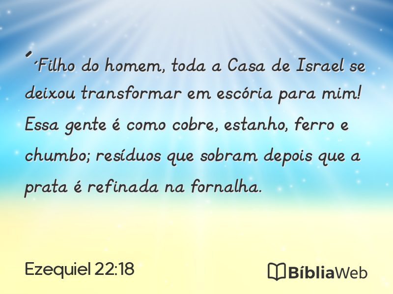 Ezequiel 22:18 em imagem para compartilhar