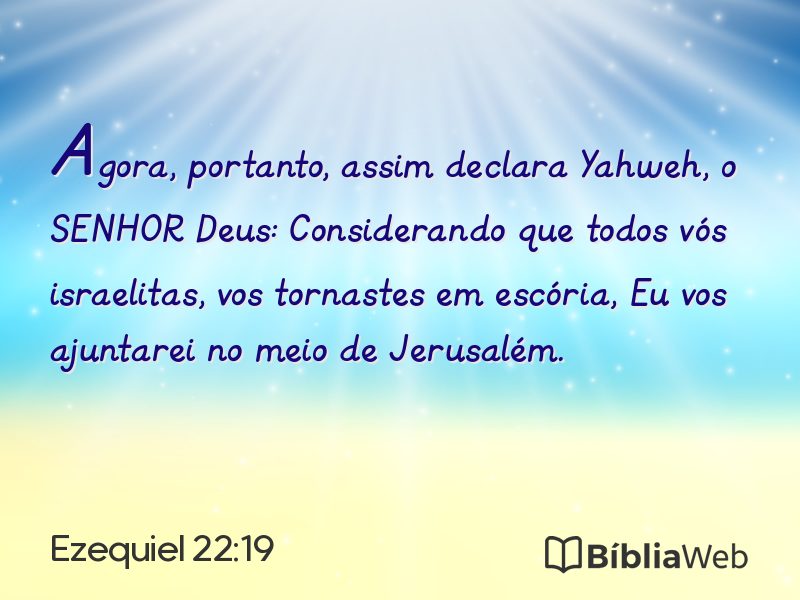 Ezequiel 22:19 em imagem para compartilhar