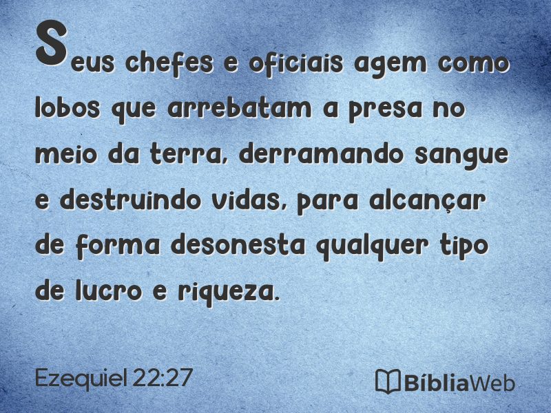 Ezequiel 22:27 em imagem para compartilhar