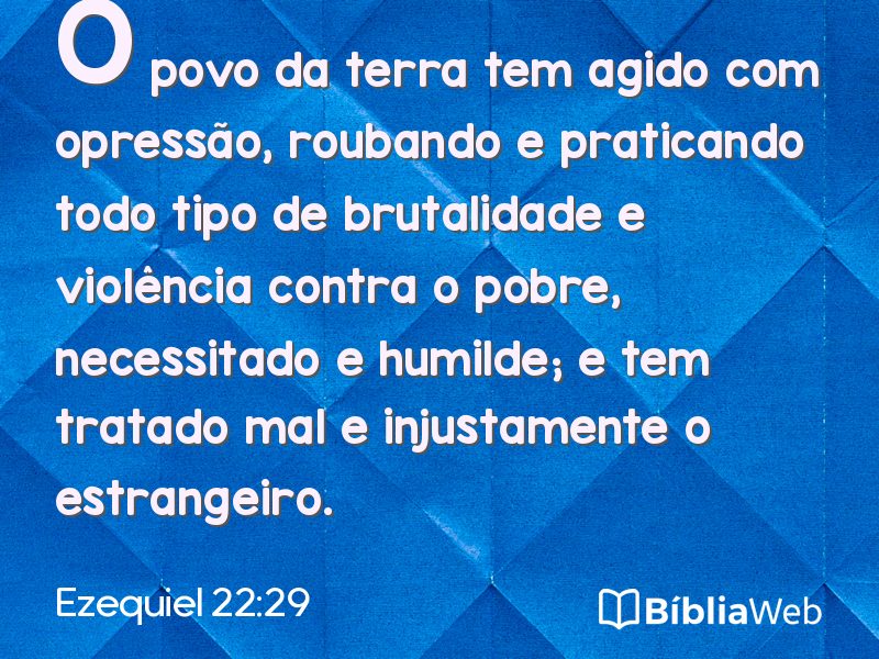 Ezequiel 22:29 em imagem para compartilhar