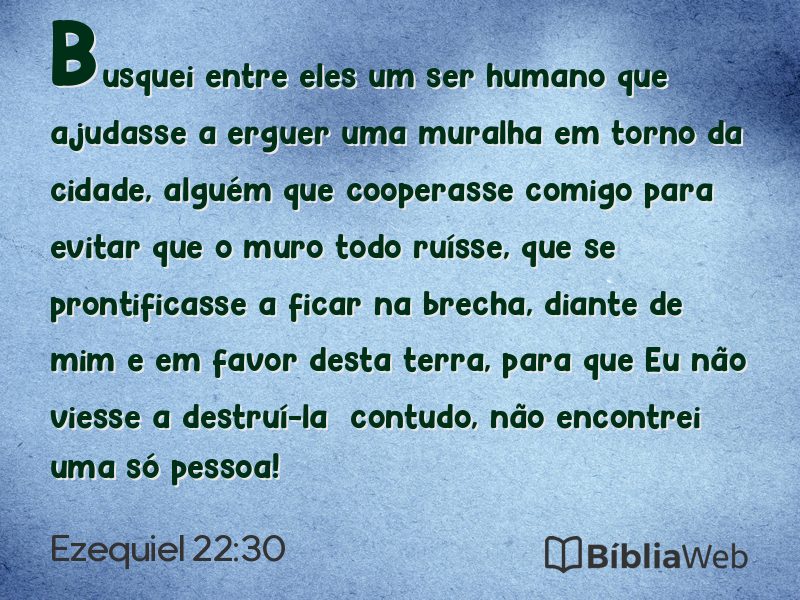 Ezequiel 22:30 em imagem para compartilhar