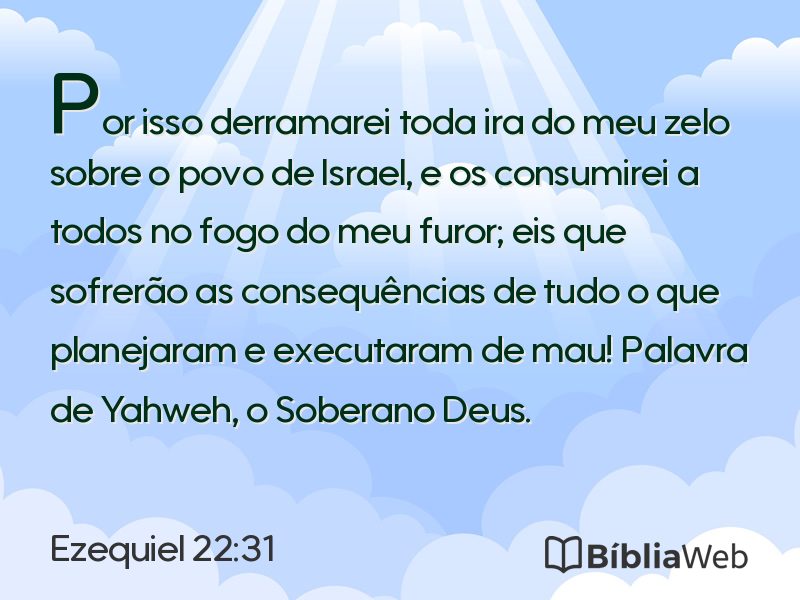 Ezequiel 22:31 em imagem para compartilhar