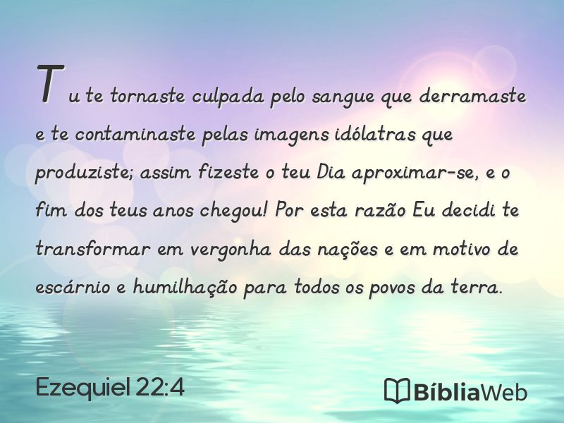 Ezequiel 22:4 em imagem para compartilhar