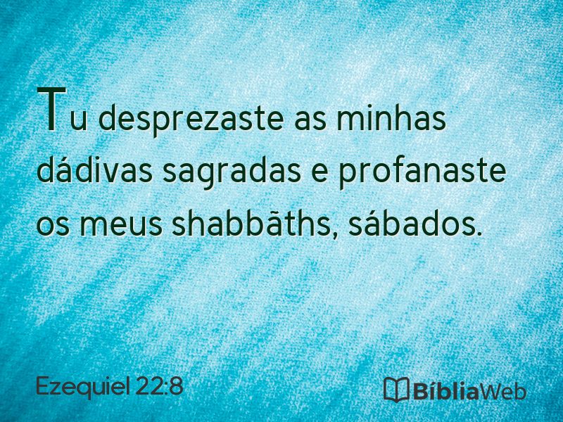 Ezequiel 22:8 em imagem para compartilhar