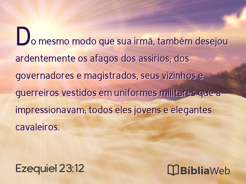Ezequiel 23:12 em imagem para compartilhar