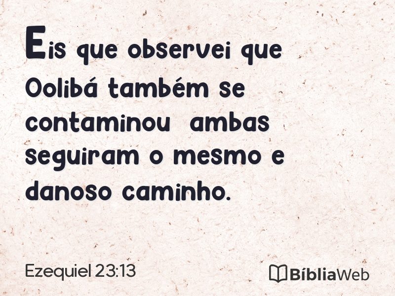 Ezequiel 23:13 em imagem para compartilhar