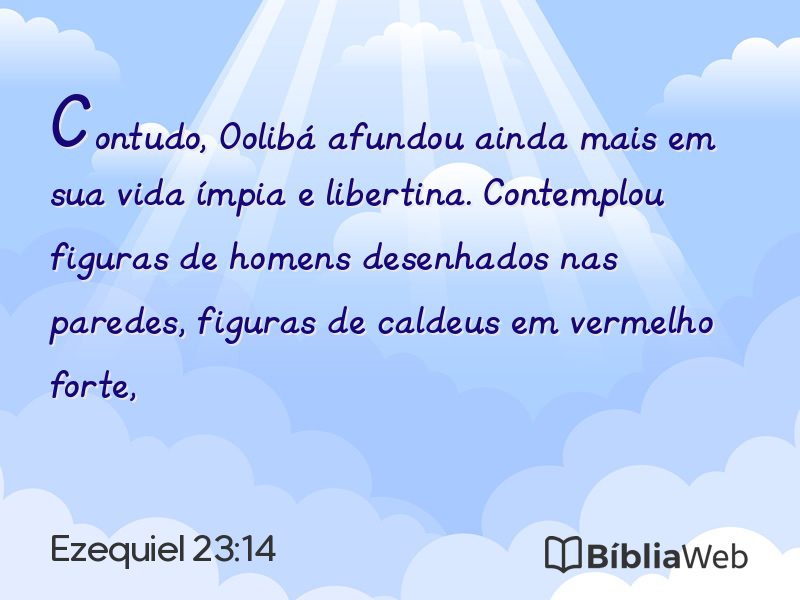 Ezequiel 23:14 em imagem para compartilhar