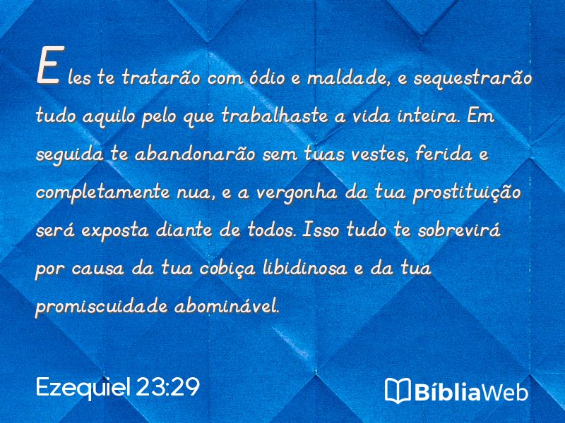 Ezequiel 23:29 em imagem para compartilhar