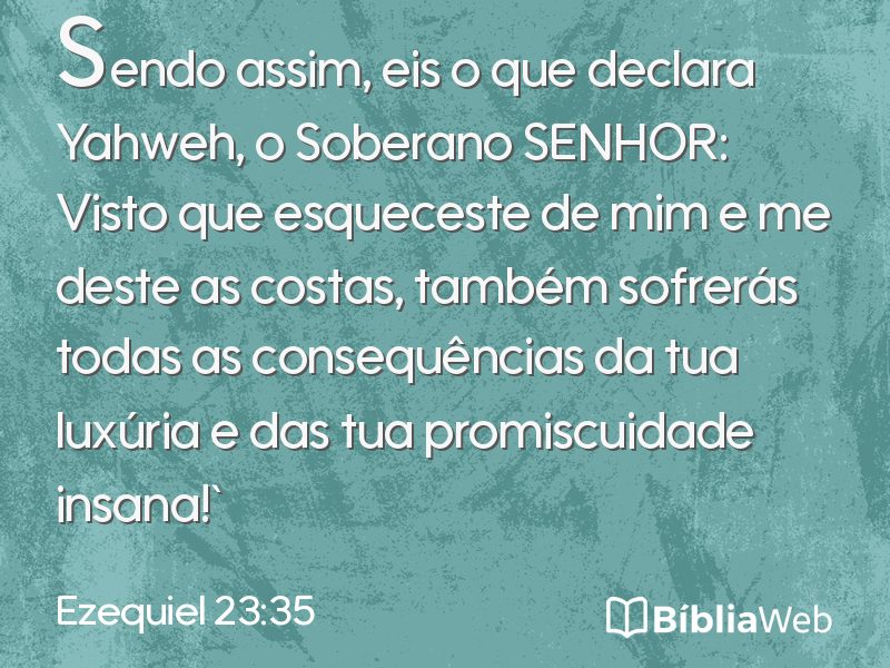 Ezequiel 23:35 em imagem para compartilhar