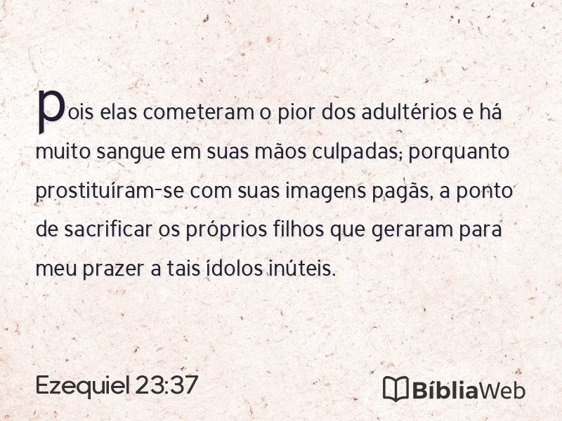 Ezequiel 23:37 em imagem para compartilhar